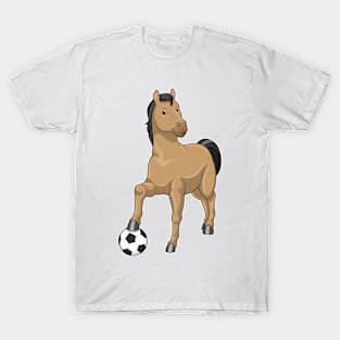 Horse as Soccer player with Soccer T-Shirt